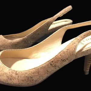 Cole Haan Cork Peep Toe Heels